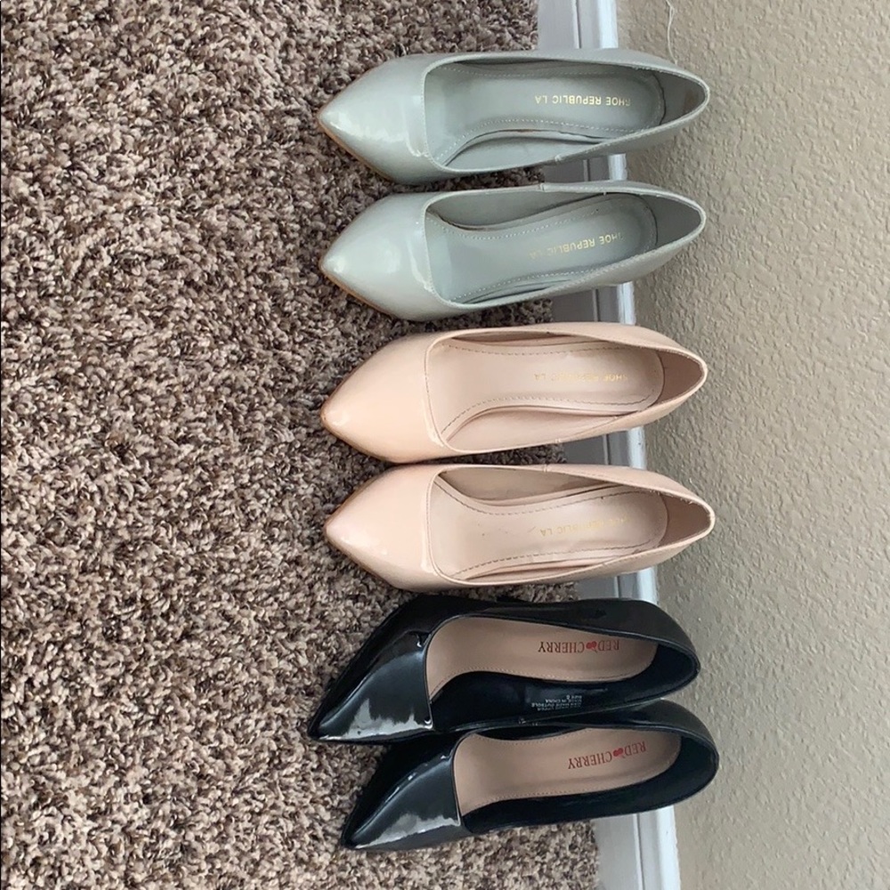 3 set of heels